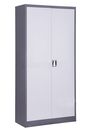 купить Металлический шкаф для хранения документов с 2 дверми, белый-серый, 900x450x1850 мм в Кишинёве 