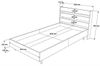 купить Кровать детская Trendy On13-W-100x200cm, Alb в Кишинёве 