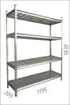 cumpără Raft metalic galvanizat  Gama Box 1195Wx305Dx1830H mm, 4 poliţe/MPB în Chișinău 