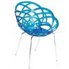 купить Стул Papatya Flora ML - seat blue / frame chrome в Кишинёве 