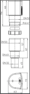 купить Воздушный клапан ПП D. 50 HL903  HL в Кишинёве 