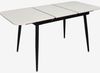 купить Стол Evelin di Costacurta DT-531R B, 112(152)x72x76см, Каркас/Опоры: Металл Черный (раздвижной), белый мат в Кишинёве 