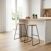 купить Барный стул Jumi FCM-598461 Scaun de bar din lemn, Oak Artisan/Negru в Кишинёве 