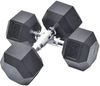 купить Гантель LivePro LP8005/10/BK Hex Rubber Dumbbell 10KGx2 в Кишинёве 