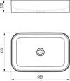 купить Раковина Ravak Ceramic Slim 550 R 55x37x12cm Anthracite XJX03155003 в Кишинёве 