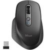 купить Мышь Trust Ozaa Rechargeable Wireless Mouse, Silent Buttons, 2.4GHz, Micro receiver, 800/1200/1600/2400 dpi, 6 button, rechargeable battery up to 40 days, USB, Black в Кишинёве 