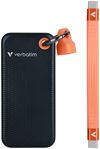 купить Накопители SSD внешние Verbatim M.2 External SSD 256GB Verbatim Pocket USB 3.2 Gen 2, Black/Orange (VER_32418) в Кишинёве 