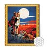 cumpără Tablou pe numere Art Gallery GA86373 Mozaic cu diamante 40x50cm Tigru si luna în Chișinău 