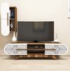 cumpără Comodă TV Trendy Defne, Nuc, Alb 145x37x35cm în Chișinău 