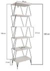 cumpără Raft de birou Trendy Balaban, Alb 48x165x31cm, raft de carti în Chișinău 
