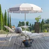 cumpără Umbrela CREMA POSEIDON PO18 (Italia), diametrul 180 cm cu margine (cu volan) + cupola pentru rezistenta la vant + Husa PVC + suport (80 cm) pentru instalare în baza de greutate + base art. B23 (35 kg) (Umbrela pentru gradina exterior terasa bazin) în Chișinău 