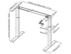 купить Lumi N05-22D Compact Manual Sit-Stand Desk Frame with Square Column, 840~1300mm x 650mm x730~1230mm в Кишинёве 