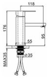 купить Смеситель для умывальника Frap F 10805 (lavoar) INOX в Кишинёве 