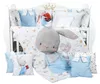купить Детское постельное белье PernaMea Set lenjerie 8 piese Premium Iepuras albastru (PM.105896/8) в Кишинёве 