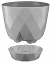 купить Цветочный горшок ProGarden 50673 Ghiveci cu suport din plastic "Diamant" D14.5cm, H12,5cm в Кишинёве 