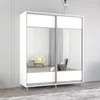 cumpără Dulap Mobildor-Lux Aron cu uși glisante cu oglindă orizontal (180x60x210H cm) Alb Brilliant în Chișinău 