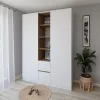купить Шкаф Smartex (15842) N14 160cm Alb+St.Inchis в Кишинёве 