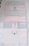 купить Бортик для кроватки Veres 154.05.11 Комплект Фэнс-бампер 6ед. Summer bunny pink 30*17 в Кишинёве 