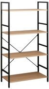 купить Офисный стеллаж Deco Columbus 4 nivele (63x30x124H) Oak/Black в Кишинёве 