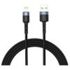 купить Кабель для моб. устройства Tellur TLL155324 Cable USB - Lightning, cu LED, Nylon, 2m, Black в Кишинёве 