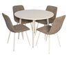 купить Комплект стол и стулья Evelin di Costacurta стол DT-402-5Wh + 4 стула YTC-080Wh Grey в Кишинёве 