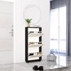 купить Полка для обуви Mobildor-Lux Leo Slim 100x16x125H cm Anthracite/Sonoma в Кишинёве 