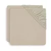 cumpără Lenjerie de pat pentru copii Jollein 2511-507-00093 Cearsaf cu elastic Jersey Nougat, 120x60cm, 2buc în Chișinău 