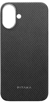 cumpără Husă pentru smartphone Pitaka Ultra-Slim Case for iPhone 16 Black/Grey (KI1601A) în Chișinău 