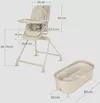 купить Стульчик для кормления Lionelo Maddie Beige 3in1 (set scaun de masa + co-sleeper) в Кишинёве 