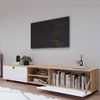 купить Тумба напольная для TV Mobildor-Lux ZEN (240x35x38H cm) Sonoma/Alb в Кишинёве 