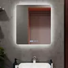 cumpără Oglindă baie Bayro Moon 600x800 LED touch нейтральный c подогревом, часами и термометром (124191) în Chișinău 