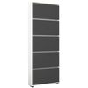 купить Полка для обуви Mobildor-Lux Leo Slim 50x16x203H cm White/Anthracite в Кишинёве 