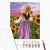 cumpără Tablou pe numere BrushMe BS51571FC 40*50 сm (fără cutie) Doamnă în câmpie cu floarea soarelui în Chișinău 