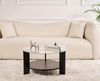 купить Журнальный столик Trendy Clara, Masuta de cafea, Wood Black, Transparent, 75x40x75cm в Кишинёве 