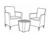 купить Садовая мебель Keter 57727 Set mobilier Trenton 3unitati: masa + 2 fotoli, grafit-gri rece в Кишинёве 