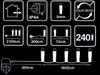 Luminite de Craciun "Fir" 240LED alb-cald/alb, 18m fir verde, 8reg, in/out