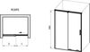 купить Перегородка для душевой кабины Ravak Shower door Roll 100x195 Black transparent RODP2-100 (X08VA0300Z1) в Кишинёве 