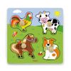 купить Пазл Viga 50839 Puzzle din lemn cu buton Animalele de la fermă в Кишинёве 
