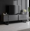 cumpără Comodă TV Trendy Lux, Antracit, Negru 180x50x30cm în Chișinău 