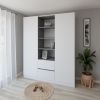 купить Шкаф Smartex (15852) N14 180cm Alb+Grafit в Кишинёве 
