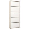 купить Полка для обуви Mobildor-Lux Leo Slim 70x16x203H cm Sonoma/White в Кишинёве 