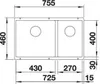 купить Мойка кухонная Blanco Subline 430/270 (523160) в Кишинёве 