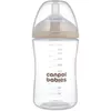 cumpără Cană cu pai Canpol 35/401 Sticlă cu formă naturală și tetină cu două zone, 260 ml în Chișinău 
