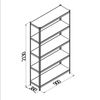 купить Стеллаж металлический с металлической плитой Gama Box 900Wx380Dx2130H мм, 5 полок/MB в Кишинёве 