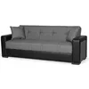 купить Диван Trendy Marmaris, extensibila cu lada de depozitare, 215x80x80cm, Gri/Negru в Кишинёве 