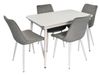 купить Комплект стол и стулья Evelin di Costacurta стол DT-531R Wh + 4 стула YTC-055Wh blu-13 (Light grey) в Кишинёве 