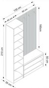 cumpără Mobilă pentru antreu Trendy Noe-8288, 135x210x35cm (GTR003989) în Chișinău 