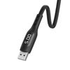 Hoco Cable USB to Lightning S6 Sentinel with Timing Display 2.4A 1.2m, Black 