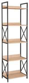 купить Офисный стеллаж Deco Karl 5 nivele 51x30x177H Oak/Black в Кишинёве 