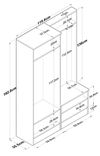 cumpără Mobilă pentru antreu Trendy P6-M5-2423, 119x182x35cm (GTR001420) în Chișinău 